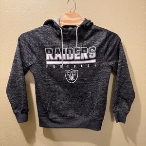 Men’s Small NFL Las Vegas Raiders Charcoal Grey Black Pullover Hoodie Sweater